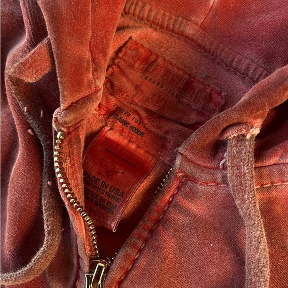2000s TRUE RELIGION ZIP HOODIE L Size USA - Picture 4 of 4